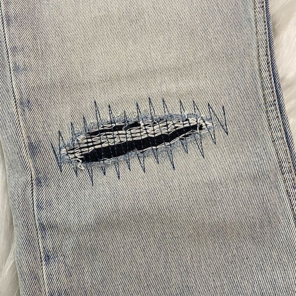 New Current Elliot Light Wash Mid-Rise Straight Leg Denim Jeans - Picture 8 of 13